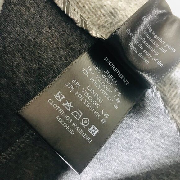 Blueluck Wool Micro Chevron Woven Knit High Rise Pants In Grey Size Small - Picture 6 of 7